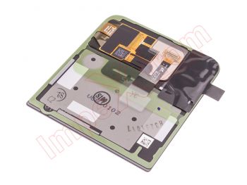 Carcasa trasera / Tapa de batería color gris (graphite) con pantalla trasera service pack para Samsung Galaxy Z Flip 4 5G, SM-F721